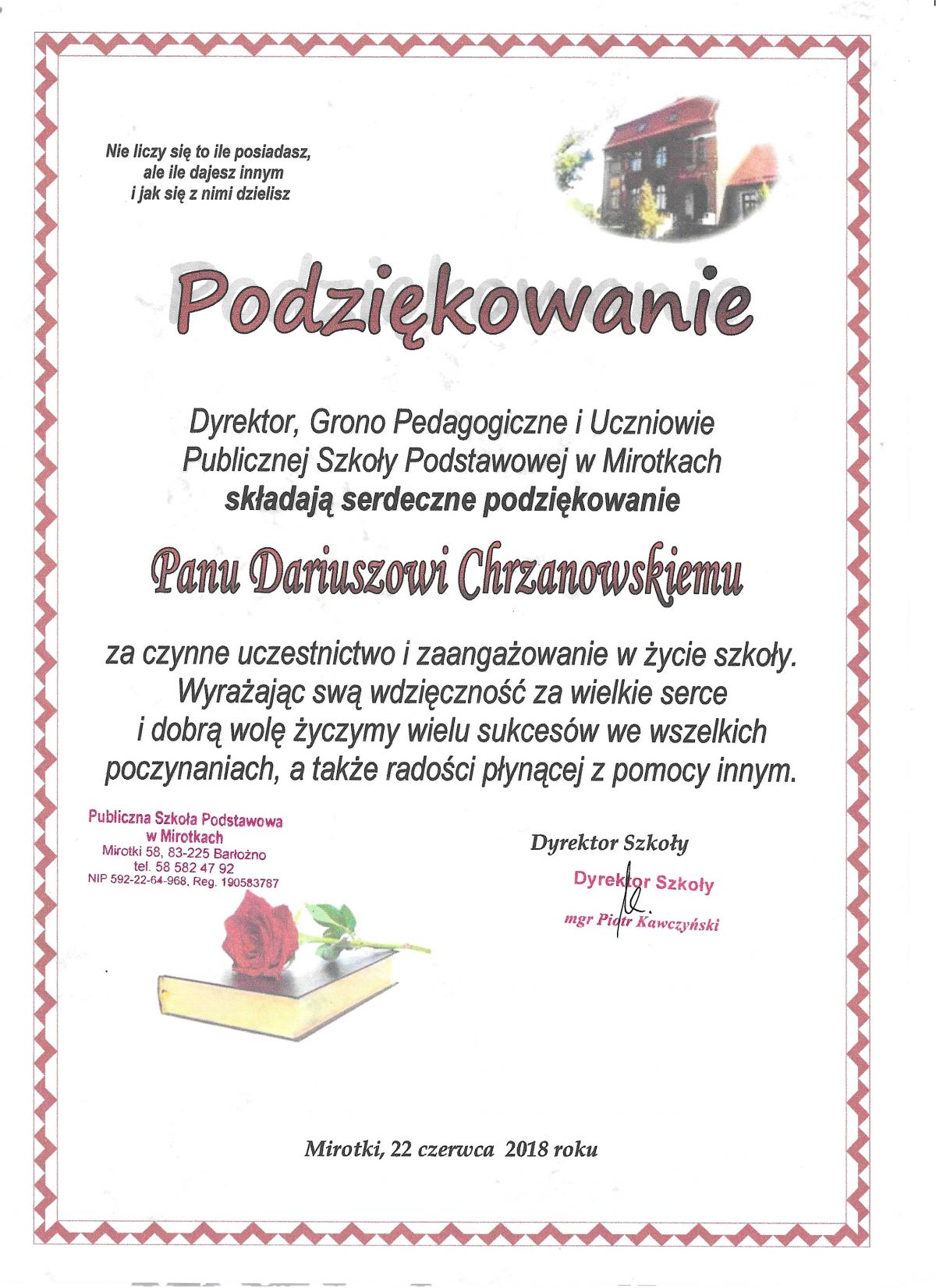 Podziękowania